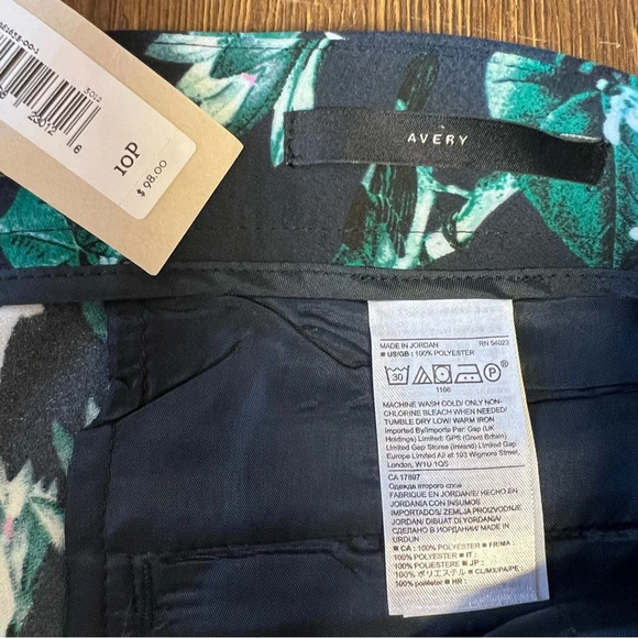 🆕 Banana Republic Avery Floral Straight Leg pant SZ 10P - Picture 6 of 6